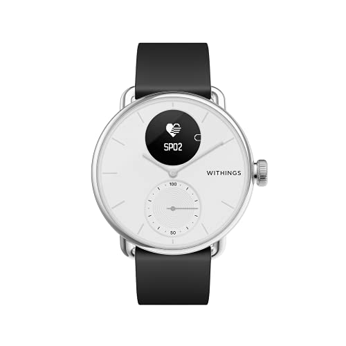 Withings ScanWatch Hybrid Smartwatch mit EKG, Herzfrequenzsensor und Oximeter, 38 mm