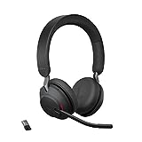 Jabra Evolve2 65 Wireless PC Headset – Noise Cancelling UC Certified Stereo Headphones With...