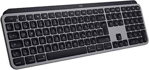 Logitech MX Keys für Mac kabellose beleuchtete Tastatur, Handballenauflage, taktiler...