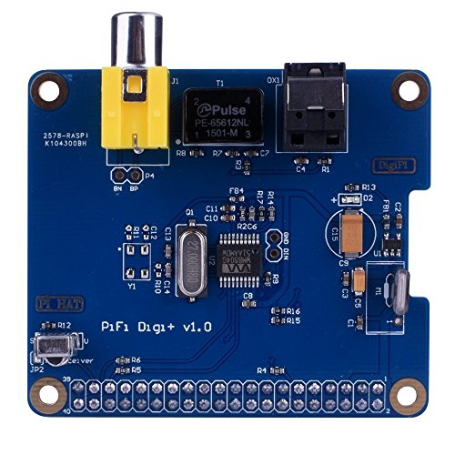 DollaTek HiFi DiGi+ Digital Sound Card I2S SPDIF Optical Fiber RCA for Raspberry Pi 3 2 Model B B+